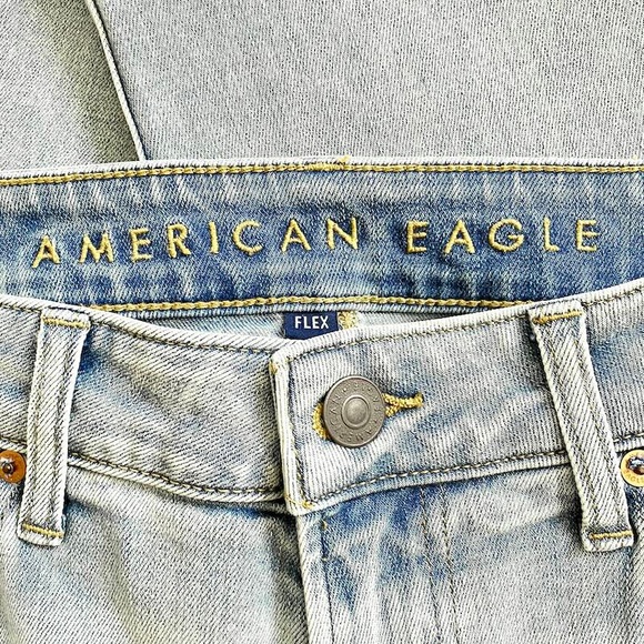 American Eagle Flex Original Straight Leg Jeans Size 32x34 Men’s - Picture 4 of 10